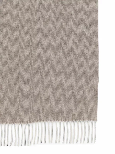 Fular Gran Sasso cu franjuri cu model herringbone