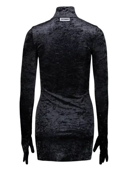 Rochie mini Vetements de catifea de costum negru