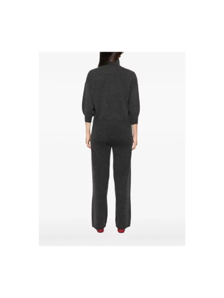 Sweter z golfem Max Mara wełniany do golfa szary