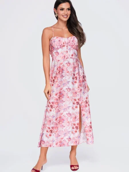 Rochie maxi Ombre alb