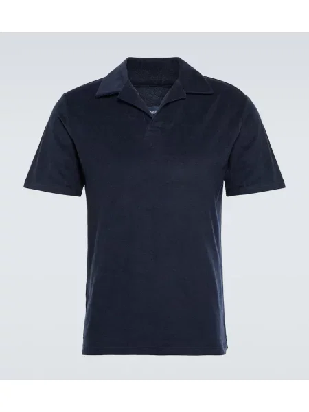 Polo Frescobol Carioca din material terry albastru