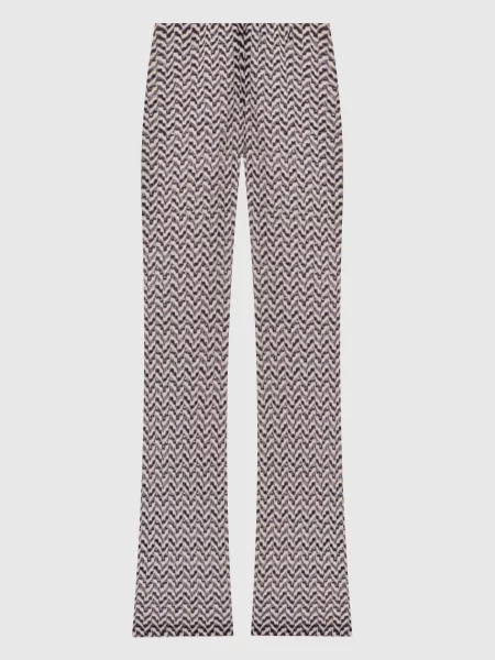 Расклешенные брюки Missoni с принтом бежевые