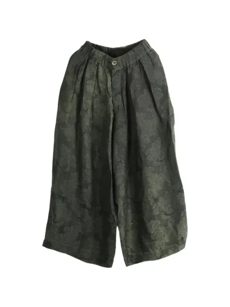 Pantaloni Uma Wang din jacard verde