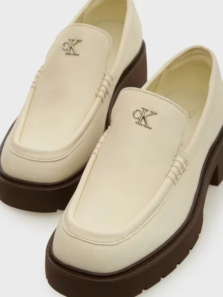 Шкіряні лофери Calvin Klein чанкі білі
