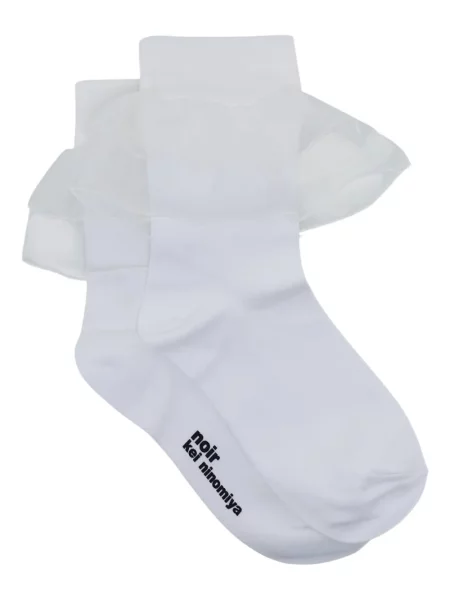 Чорапи Noir Kei Ninomiya с волани бяло