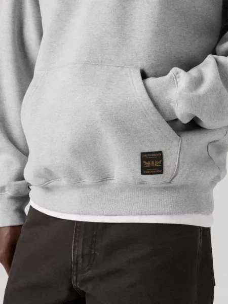Bluza z kapturem o kroju relaxed fit z czystej bawełny Levi's szara