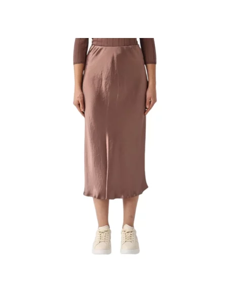 Satynowa sukienka midi Max Mara fioletowa