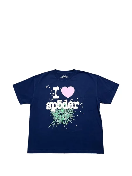 Tricou Sp5der cu autograf albastru