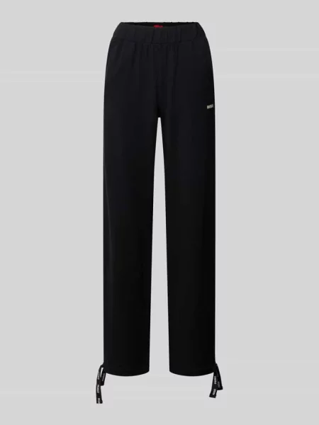 Spodnie dresowe o kroju regular fit z mieszanki modalu model ‘CASUAL’ Hugo czarne