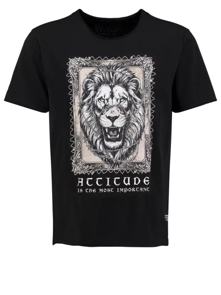 Key Largo Tricou KLAttitude roz pastel / negru alb