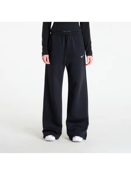 Pantaloni de trening Nike Sportswear Phoenix Fleece High-Waisted Wide-Leg Pants Black/ Sail L negru