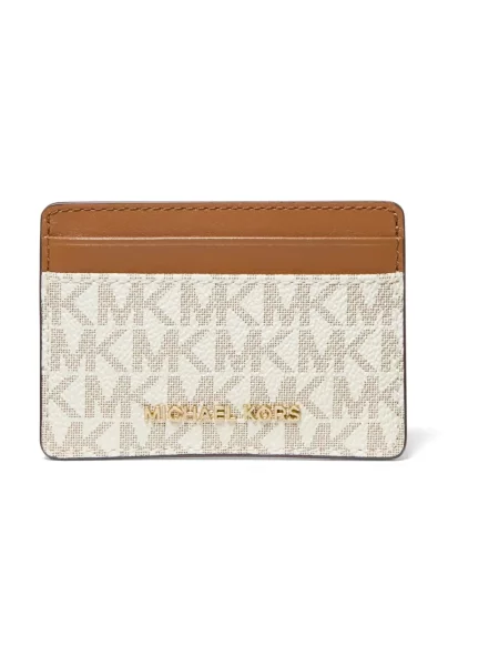 Etui na karty kredytowe MICHAEL Michael Kors beżowy