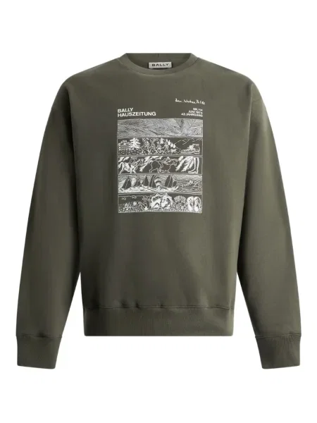 Hanorac Bally cu broderie verde