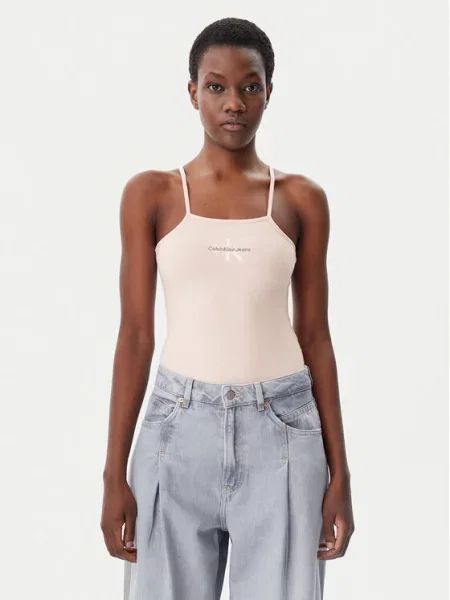 Κορμάκι Calvin Klein Jeans ροζ