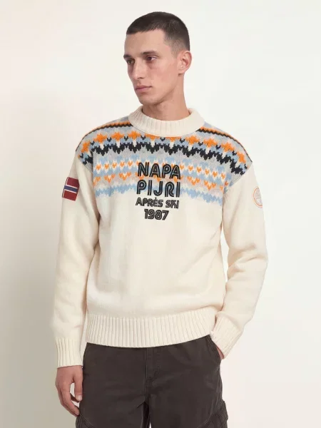 Napapijri Sweter D-Fiames C beige beżowy