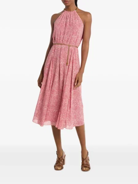 Cu centură rochie midi Michael Kors roz