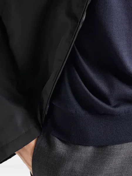 Polo Prada cu broderie de lână albastru