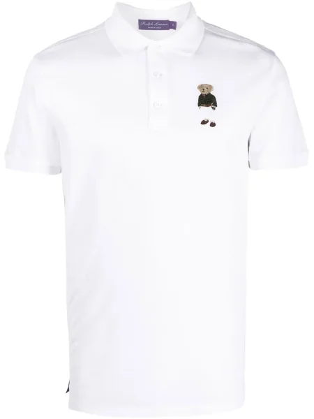 Tricou polo Ralph Lauren Purple Label alb