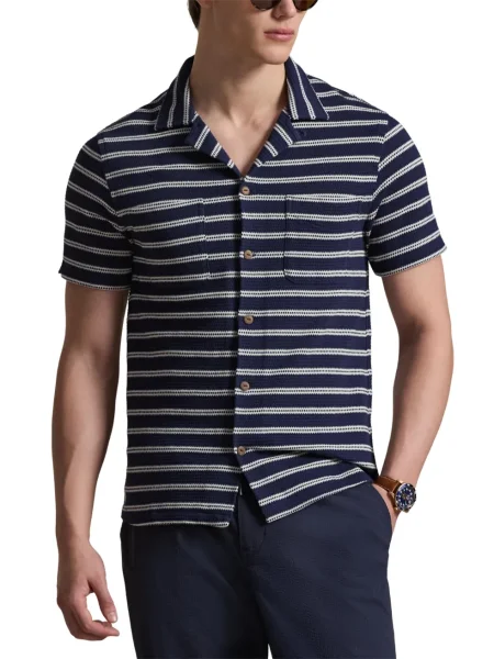 Ριγέ δερμάτινος κάλτσες Polo Ralph Lauren με κορδόνι μαύρο