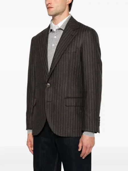 Sacou Brunello Cucinelli cu rever maro