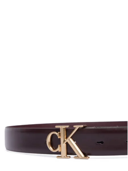 Calvin Klein Nadrágszíj Round Ck Buckle Belt Smooth Bordó