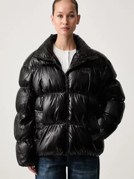 Tommy Jeans geacă cu puf pentru femei negru