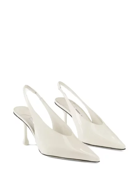 Pantofi cu toc Jimmy Choo slingback alb