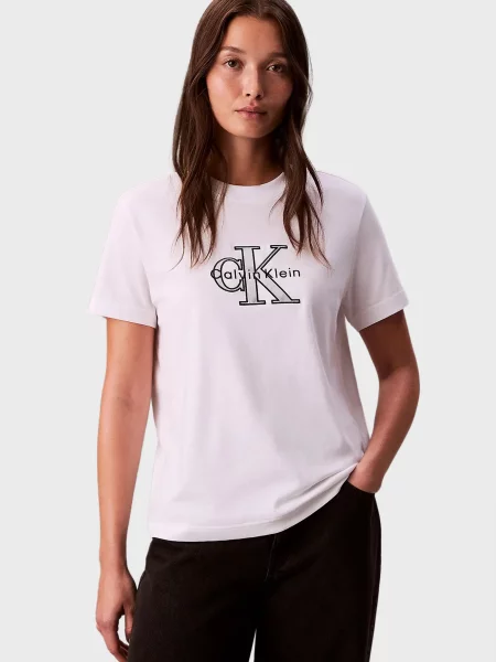 Класична футболка Calvin Klein Jeans біла