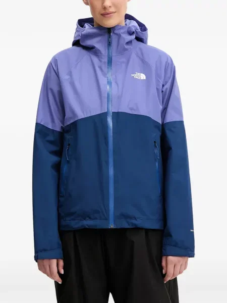 Geacă The North Face cu glugă violet