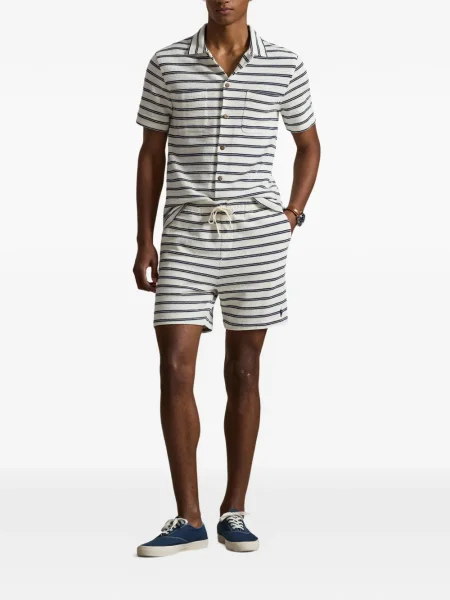 Șnur de strângere tricou Polo Ralph Lauren cu dungi violet
