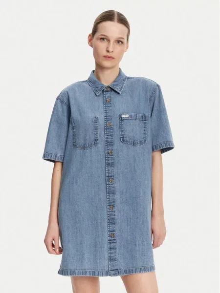 Jeans obleka Guess modra