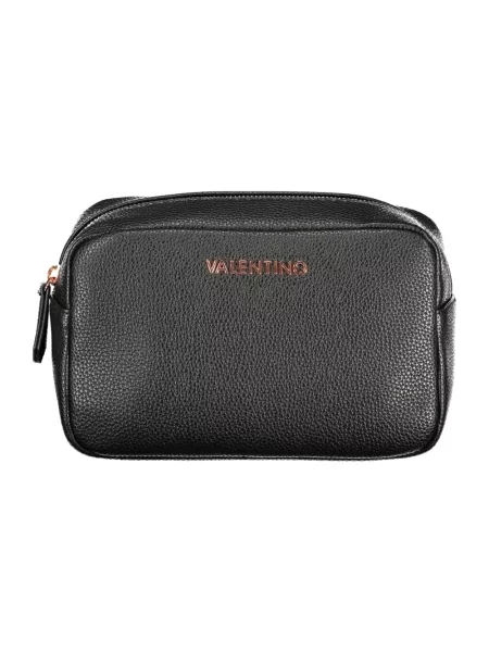 Lniana kosmetyczka Valentino By Mario Valentino czarna