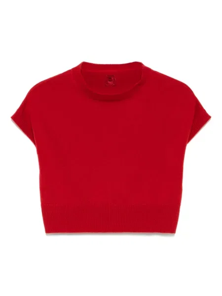 Top Teddy Cashmere din cașmir teddy roșu