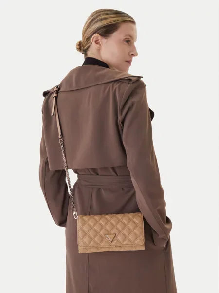 Guess Torebka Giully II Mini beżowy