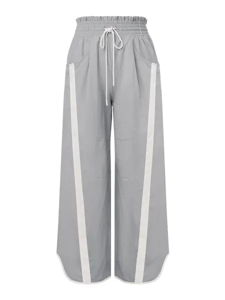 Imily Bela Pantaloni gri deschis alb