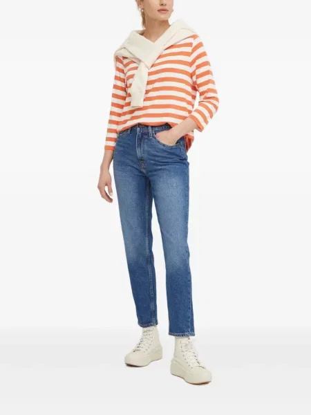 Карирани дънки straight leg Levi's® с шипове кафяво
