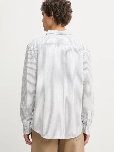 Košile s příměsí lnu Levi's SUNSET 1 POCKET STANDARD bílá