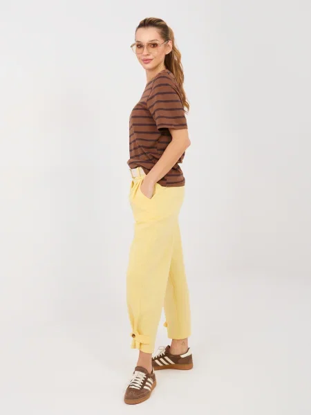 Pantaloni Italy Moda galben