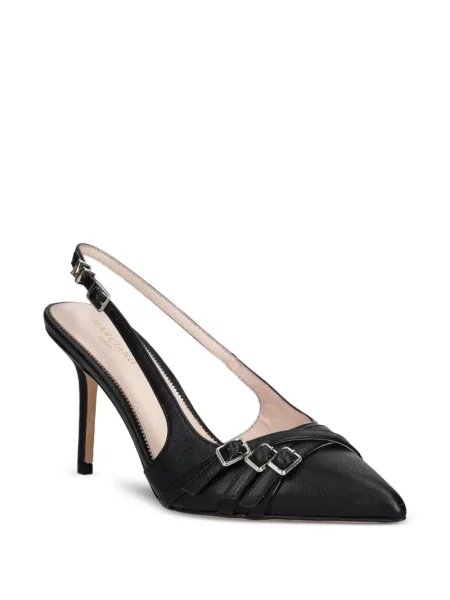 Pantofi cu toc Guess din piele slingback negru