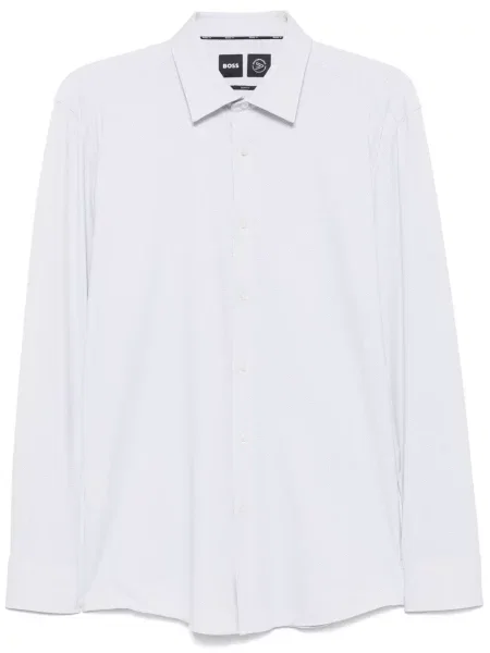 Cămașă Boss din jerseu gri