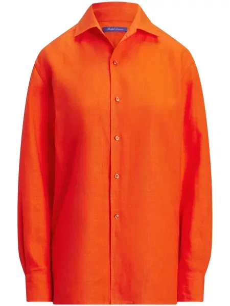 Cămașă Ralph Lauren Collection de in portocaliu
