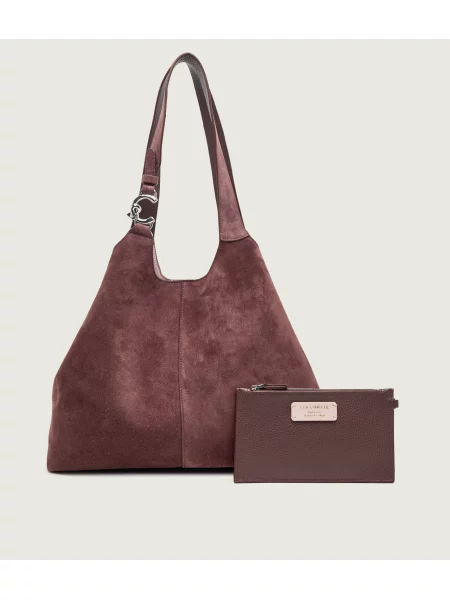Coccinelle Shopper táska + tarisznya Coccinelle C-Easy | hasított bőr piros