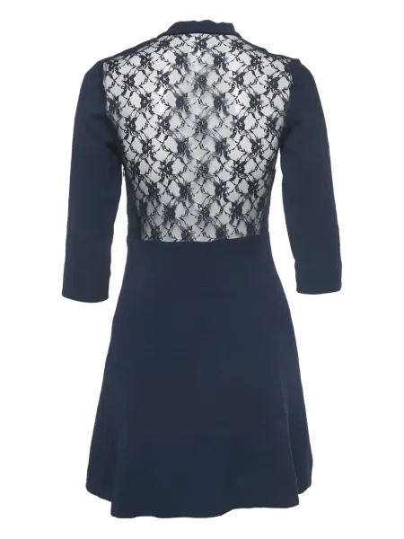 Rochie mini Sandro din dantelă cu legături albastru