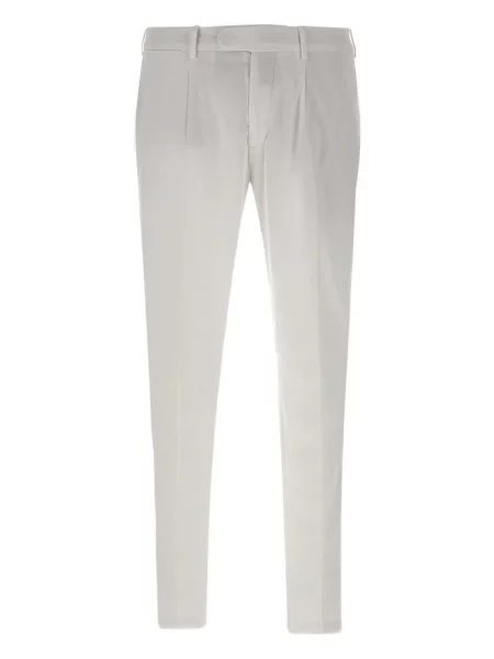 Plisované kalhoty Devore bílé