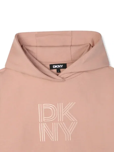 Bluza z kapturem dziecięca Dkny różowa