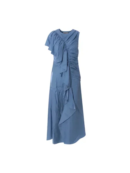 Sukienka maxi Ulla Johnson biznesowa niebieska