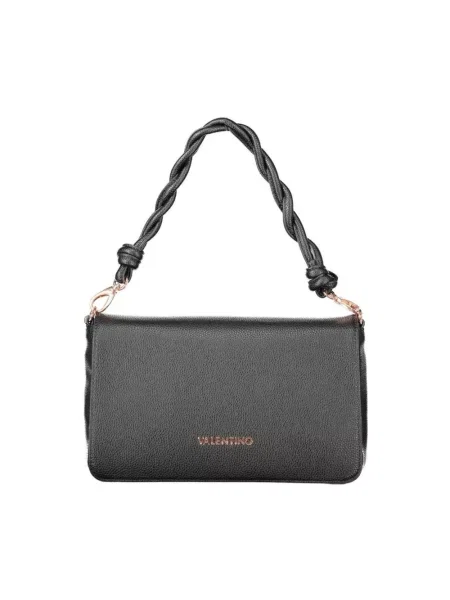 Lniana torebka Valentino Bags czarna