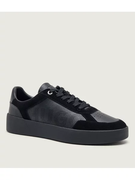 HUGO Sneakers Lyde_tenn_sdpu | piele întoarsă negru