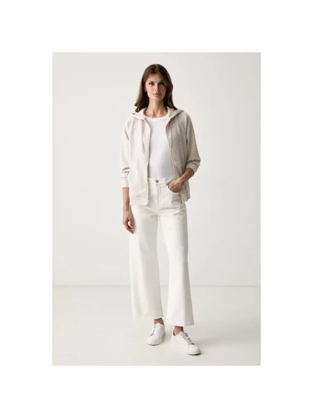 Armani Exchange bluza z wiskozą beżowa