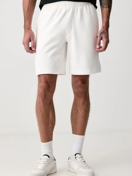 Lacoste pantaloni scurți de trening pentru bărbați cu alb
